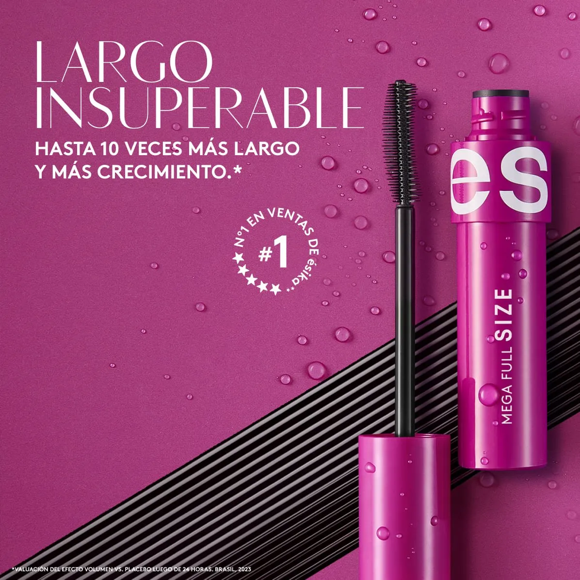 Máscara de pestañas a prueba de agua Mega Full Size | Esika, 8g - Imagen 2