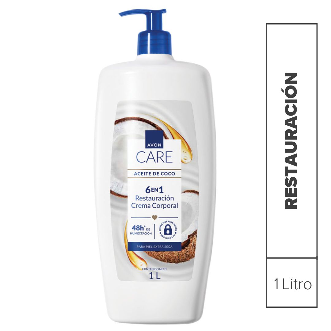Crema Corporal Humectante 6 en 1 con Aceite De Coco | Avon Care, 1L