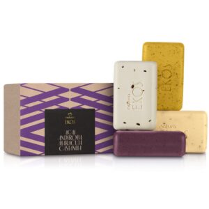 Jabones en Barra puro Vegetal Exfoliantes Ekos | Caja con 4 unidades de 100 g c/u